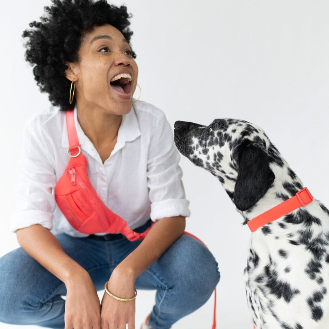 DS- Hands-Free Neoprene Dog Sling Bag with Leash