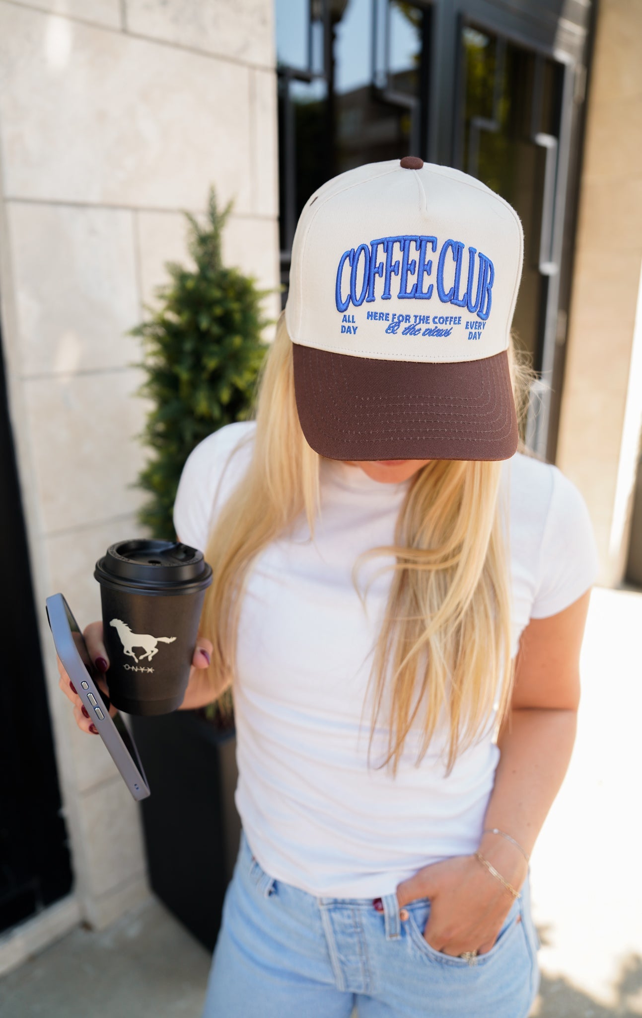 Coffee Club - Brown Vintage Trucker Hat -DS
