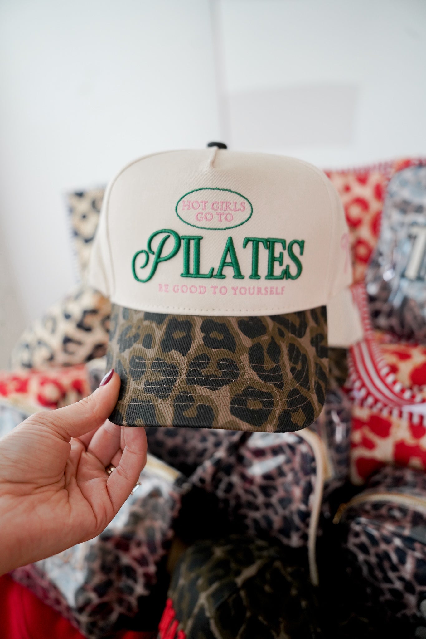 Hot Girls go to Pilates - Leopard Vintage Hat -DS