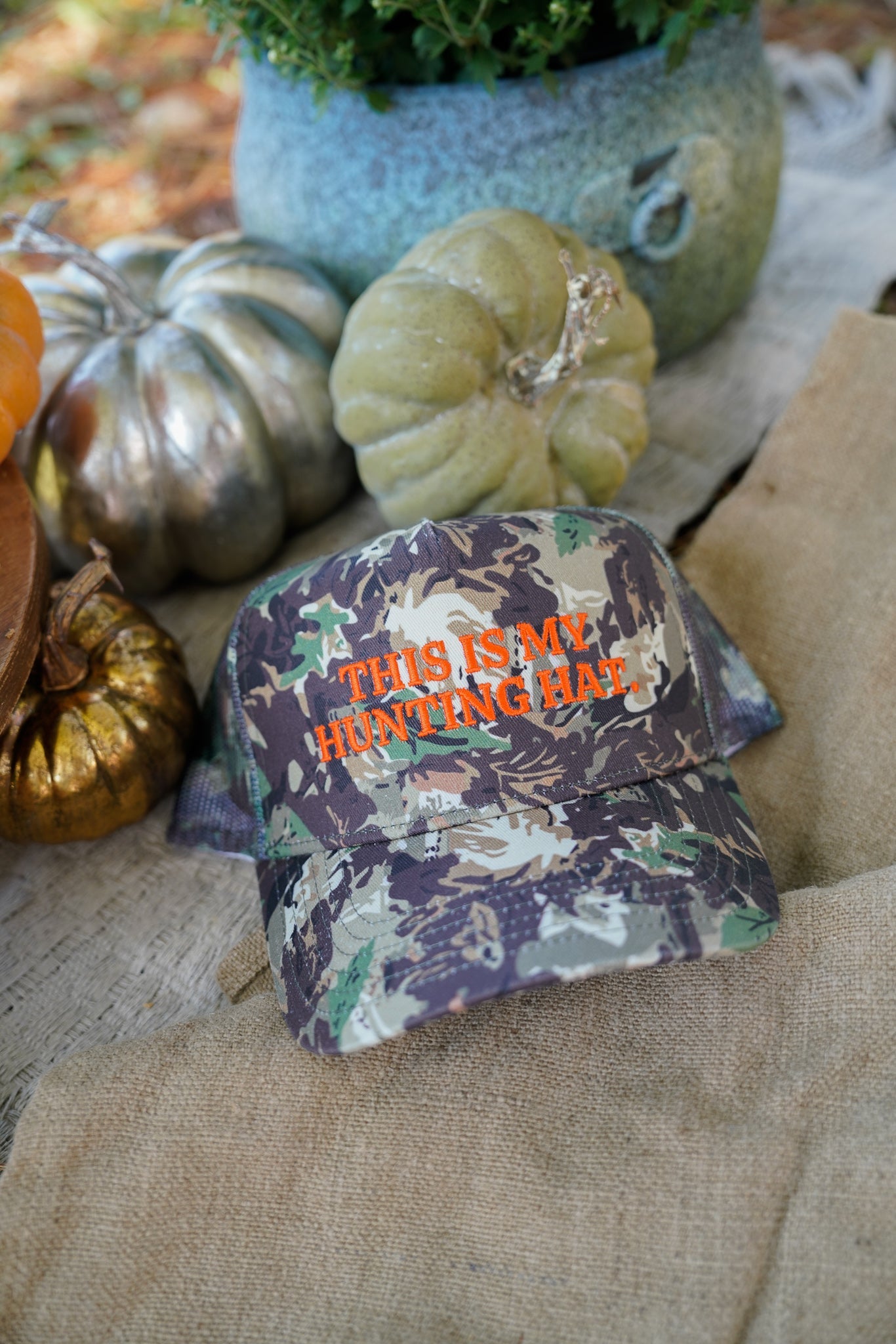 This is my Hunting Hat. - Camo Trucker Hat -DS