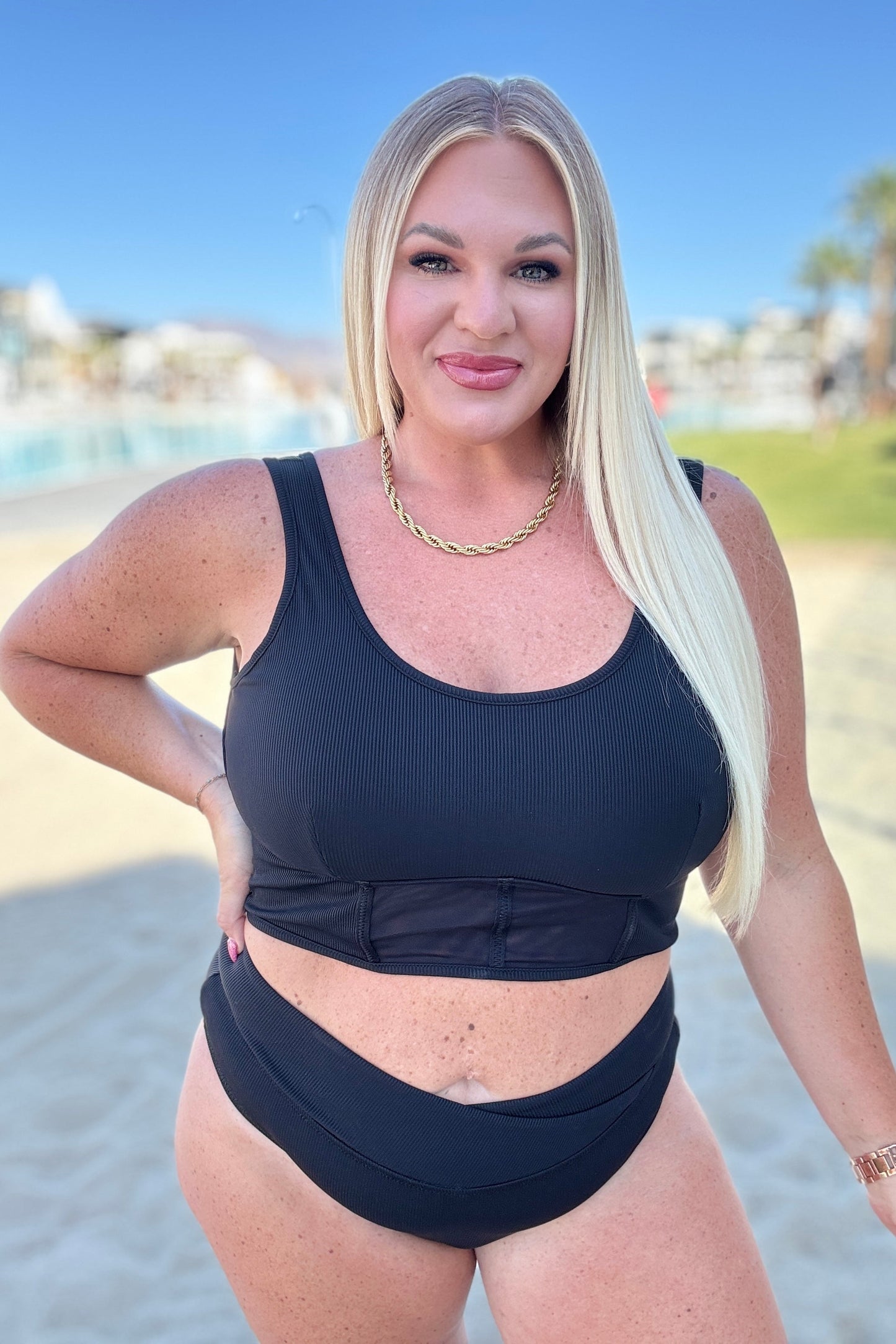 Down the Block, On A Beach Two Piece Swimsuit -DS