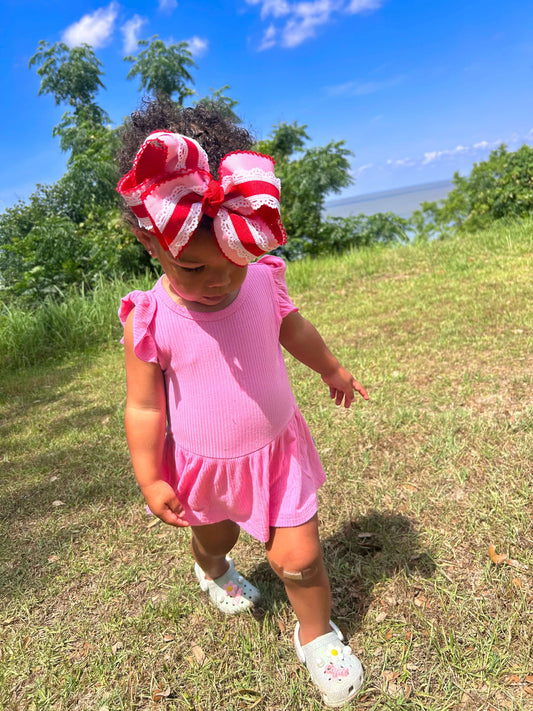 Ballerina Pink Bamboo Skirted Romper -DS