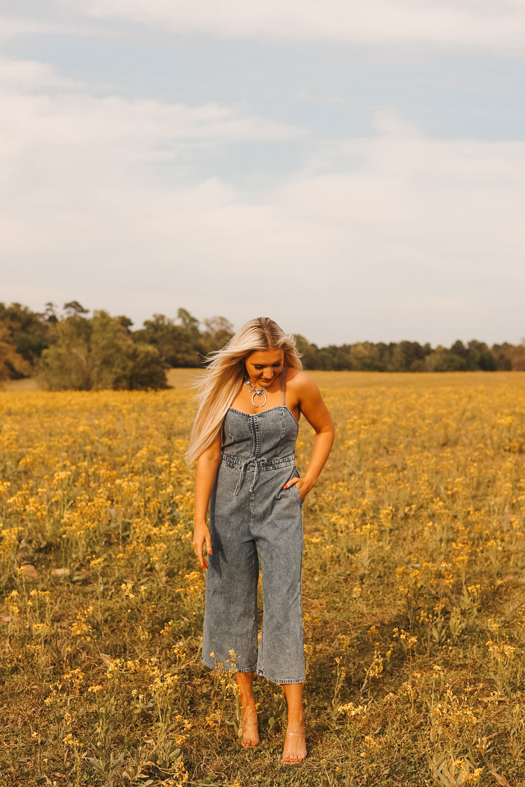The Sky Denim Jumpsuit -DS