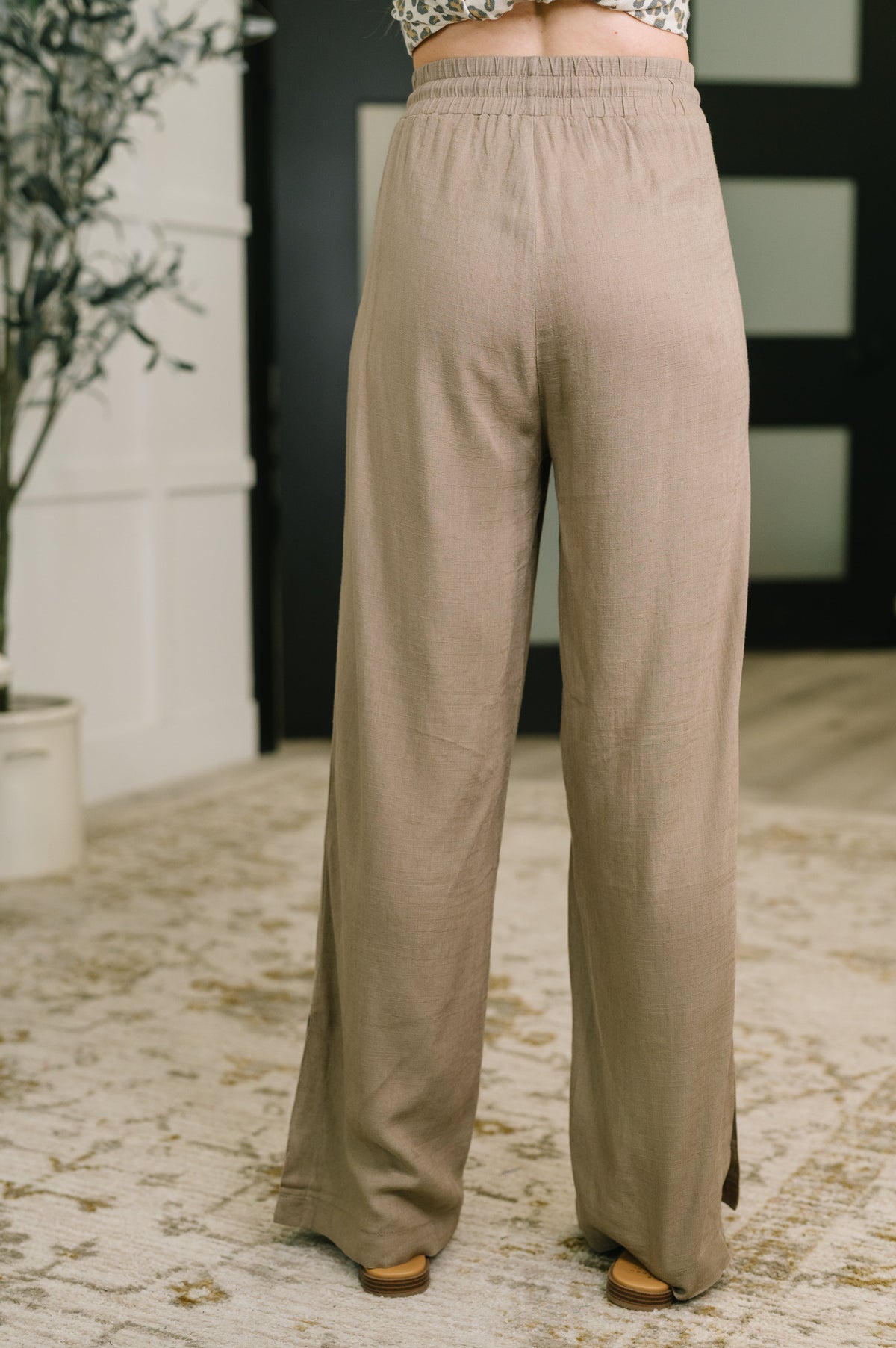 Essential Feeling Straight Leg Lounge Pants in Light in Cocoa -DS