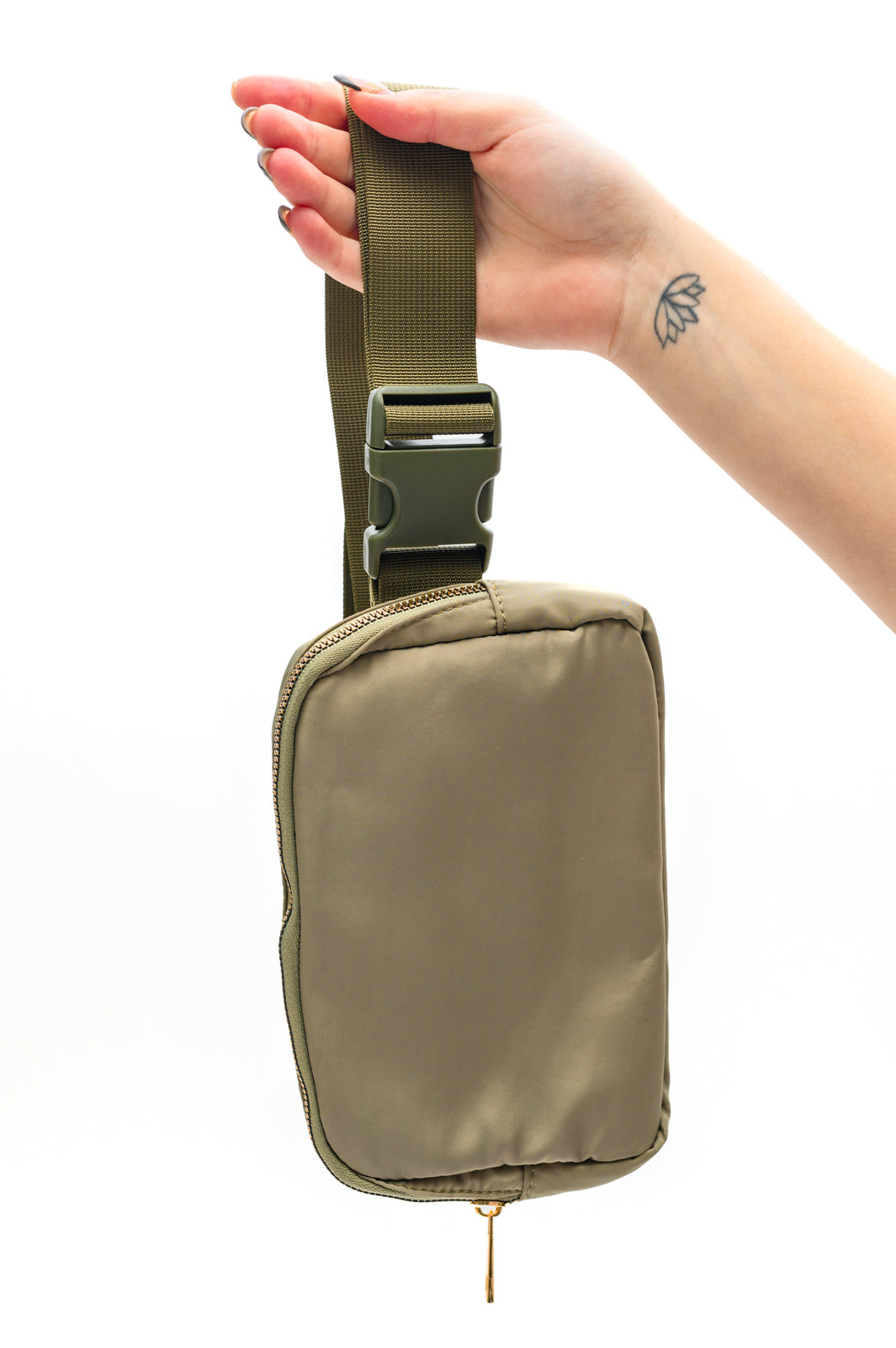 Everywhere I Go Crossbody Belt Bag in Olive -DS