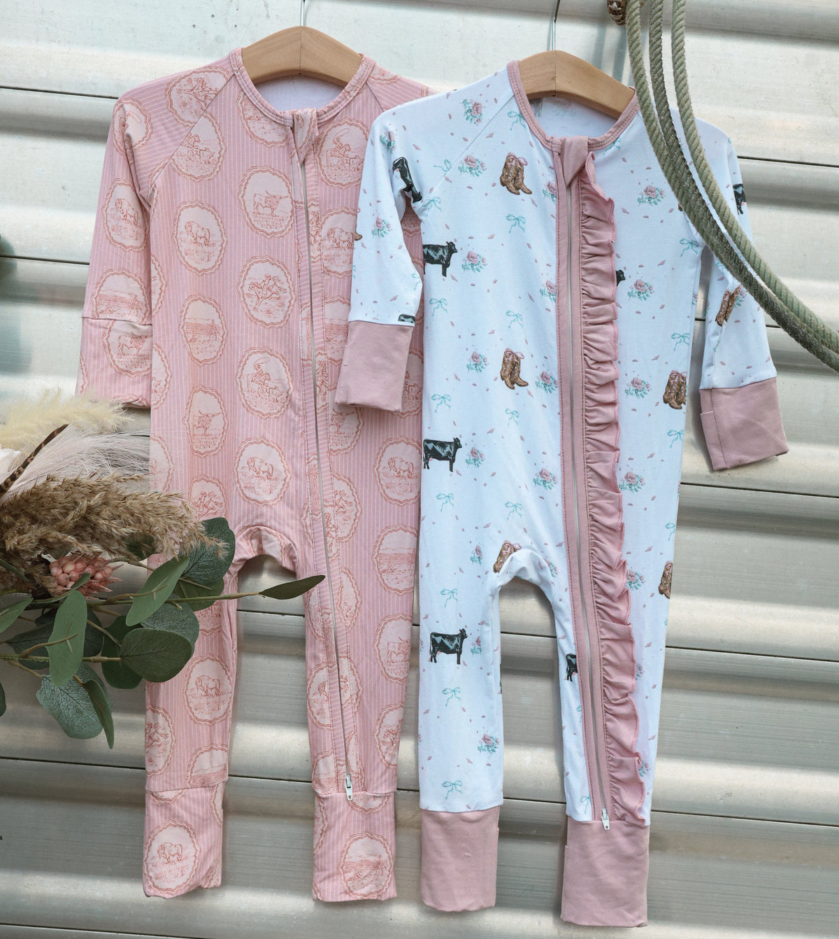 The Blush Angus Ruffle Bamboo Sleeper -DS