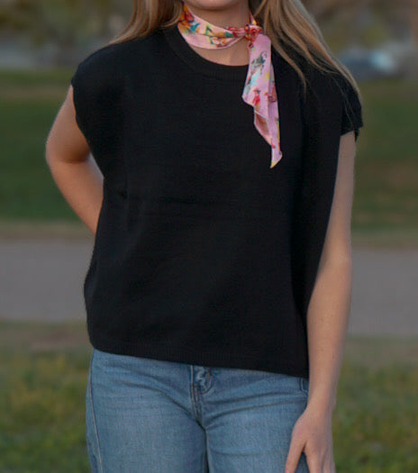 DS- Black - Viscose Sweater vest