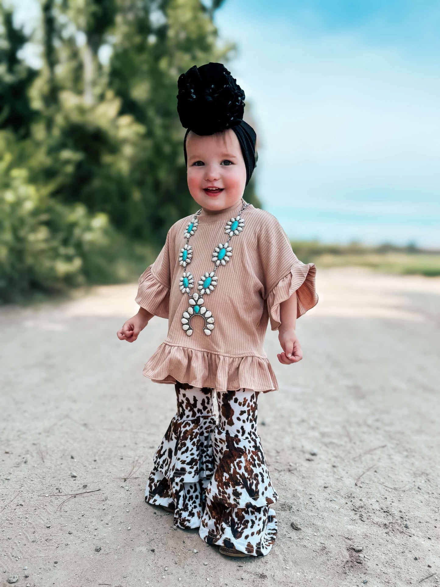 DS- Brown cow double bell bottoms