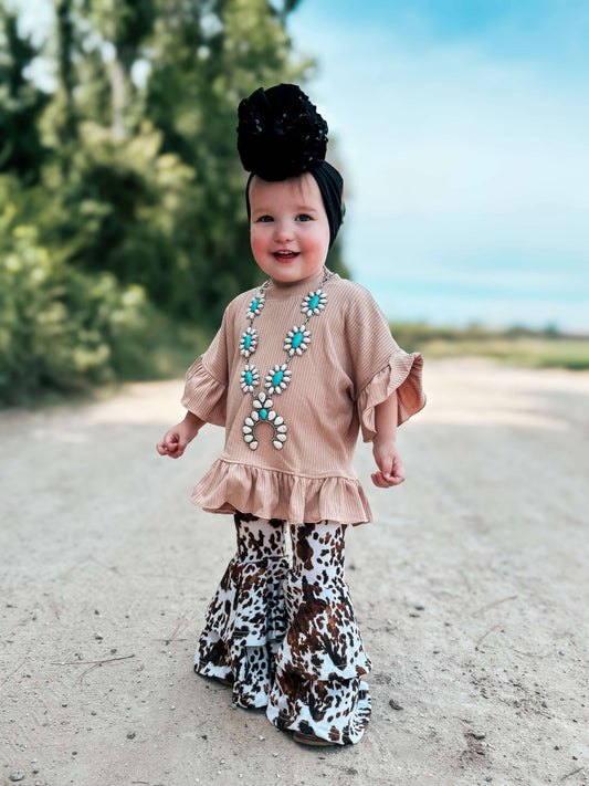 DS- Brown cow double bell bottoms