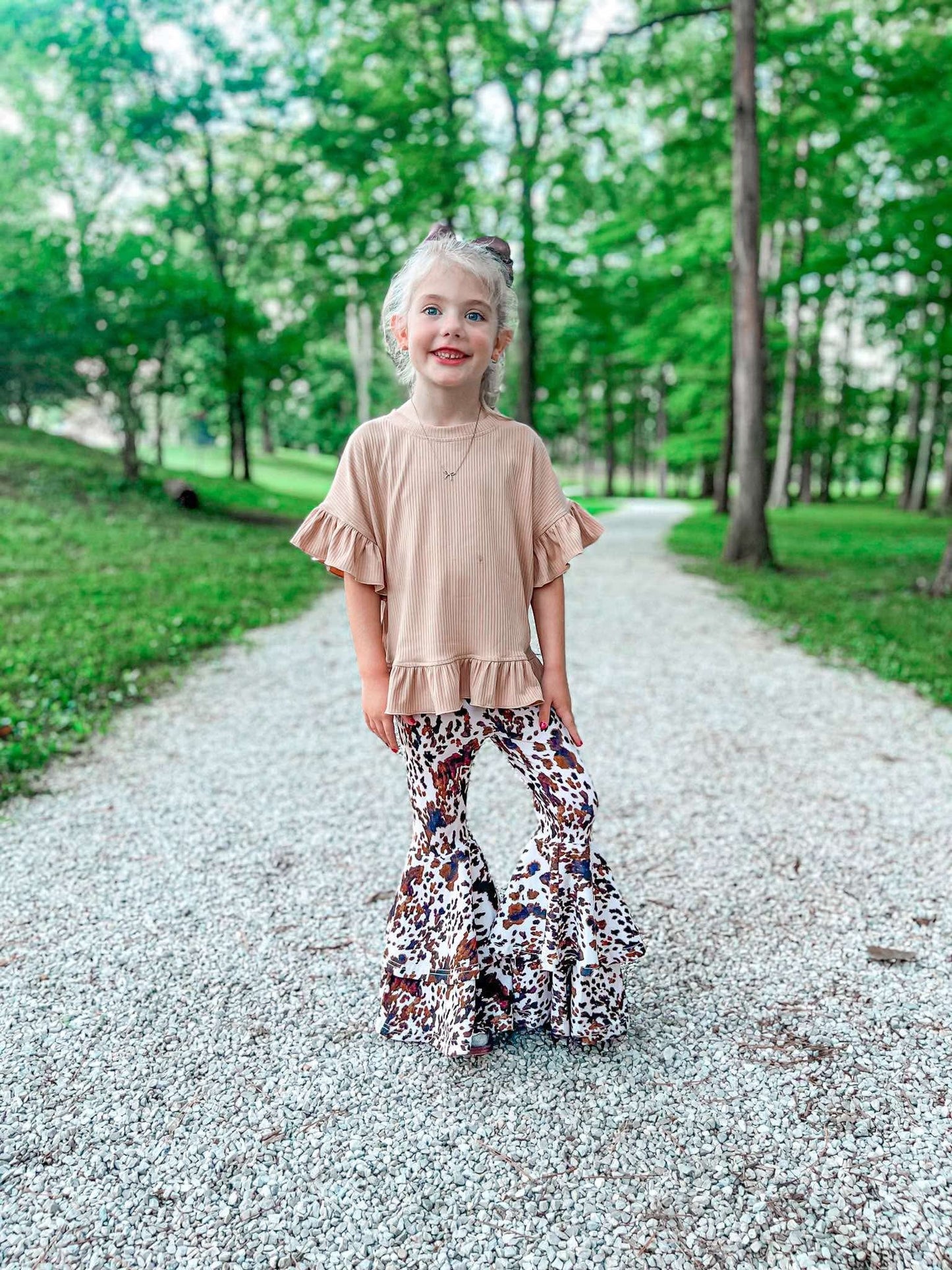 DS- Brown cow double bell bottoms