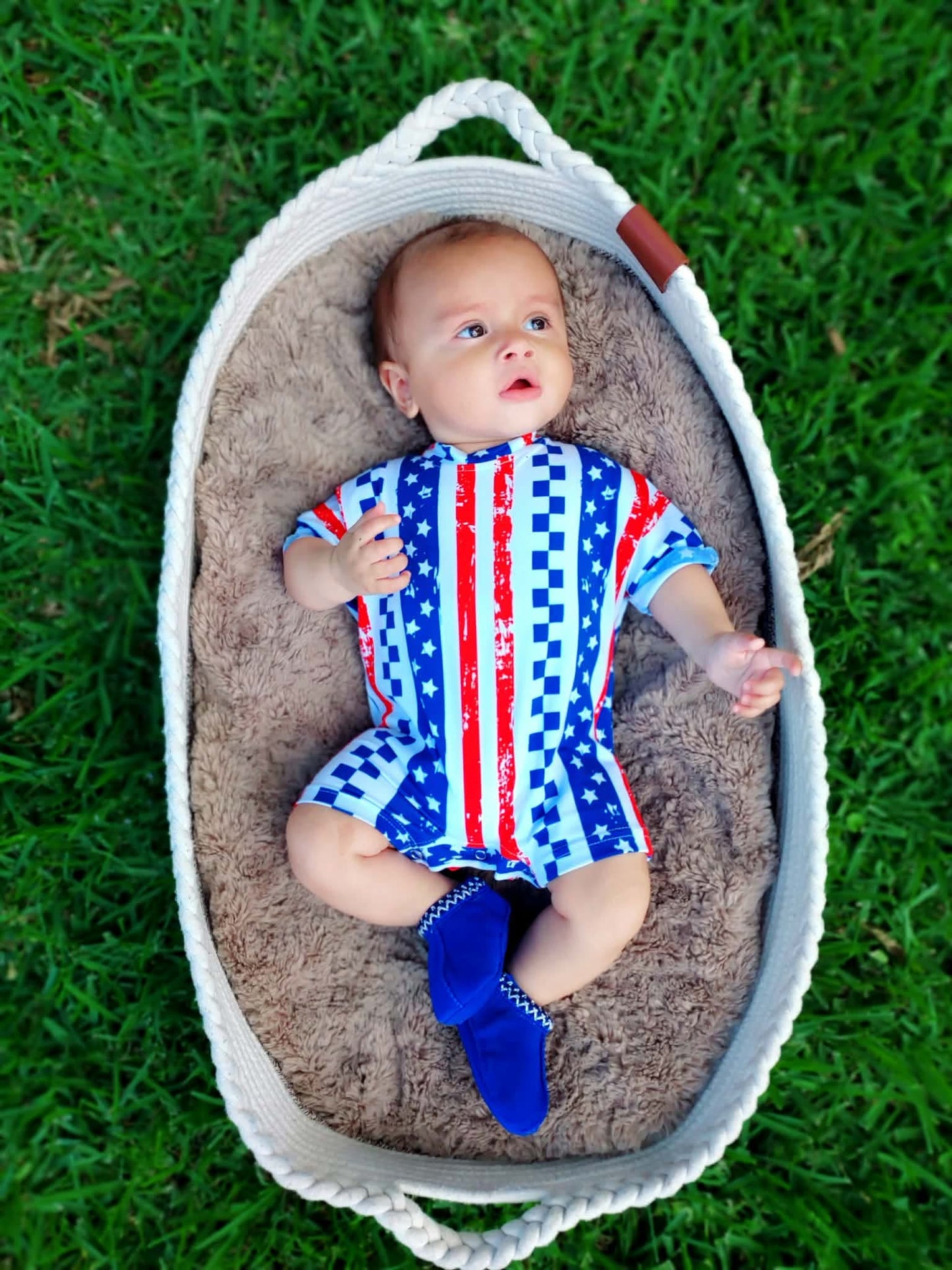 Red, White & Revved Up Romper -DS