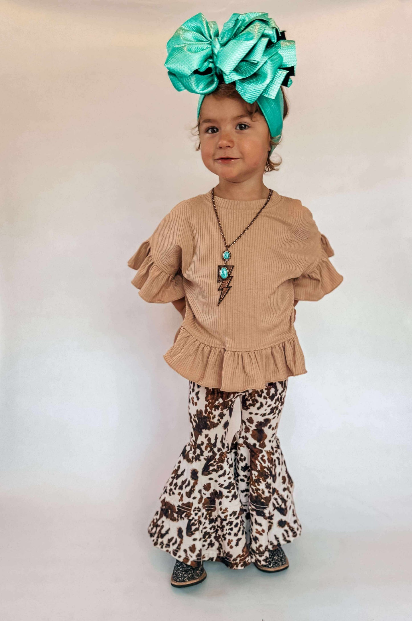 DS- Brown cow double bell bottoms