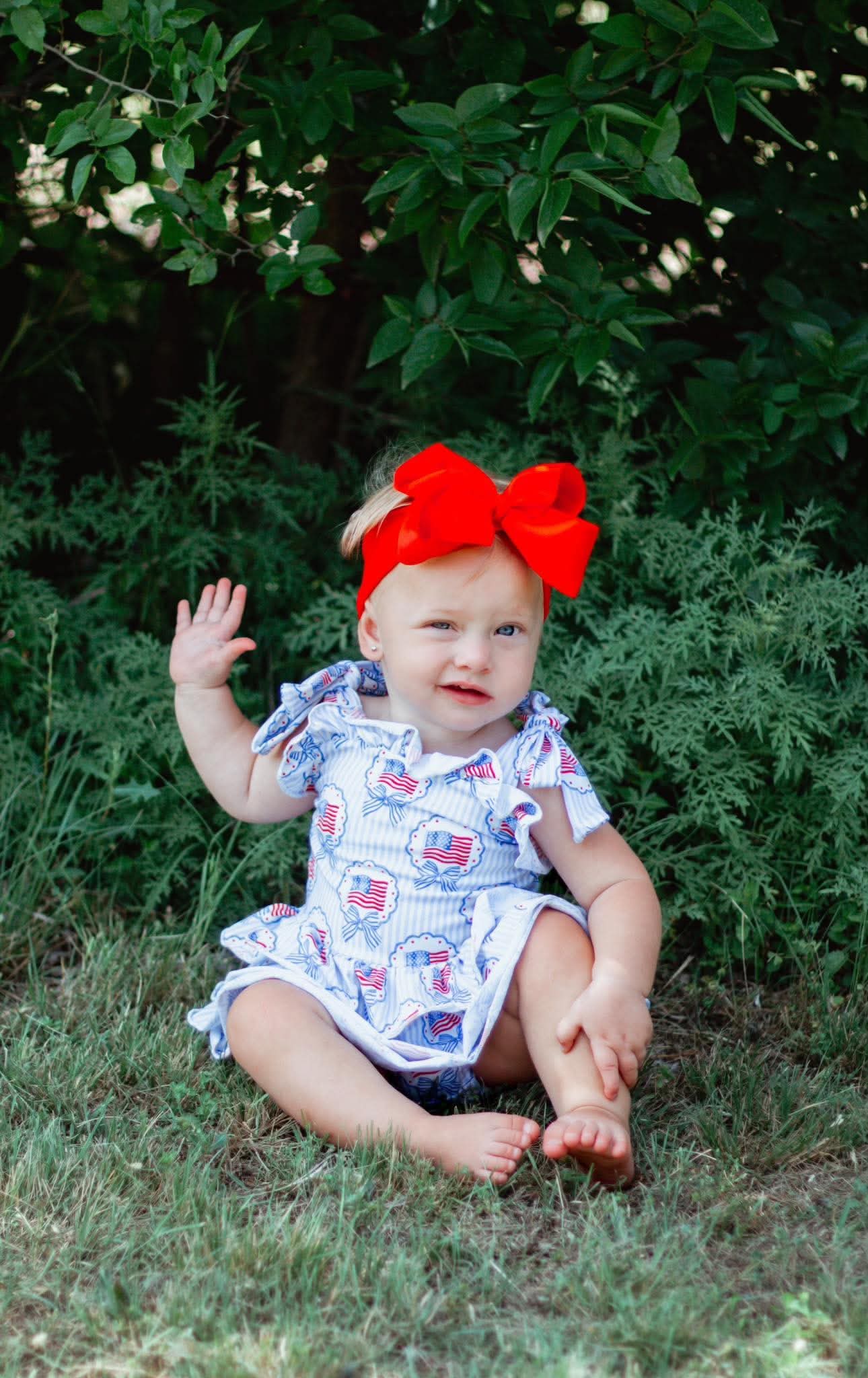 American Sweetheart ruffle romper -DS