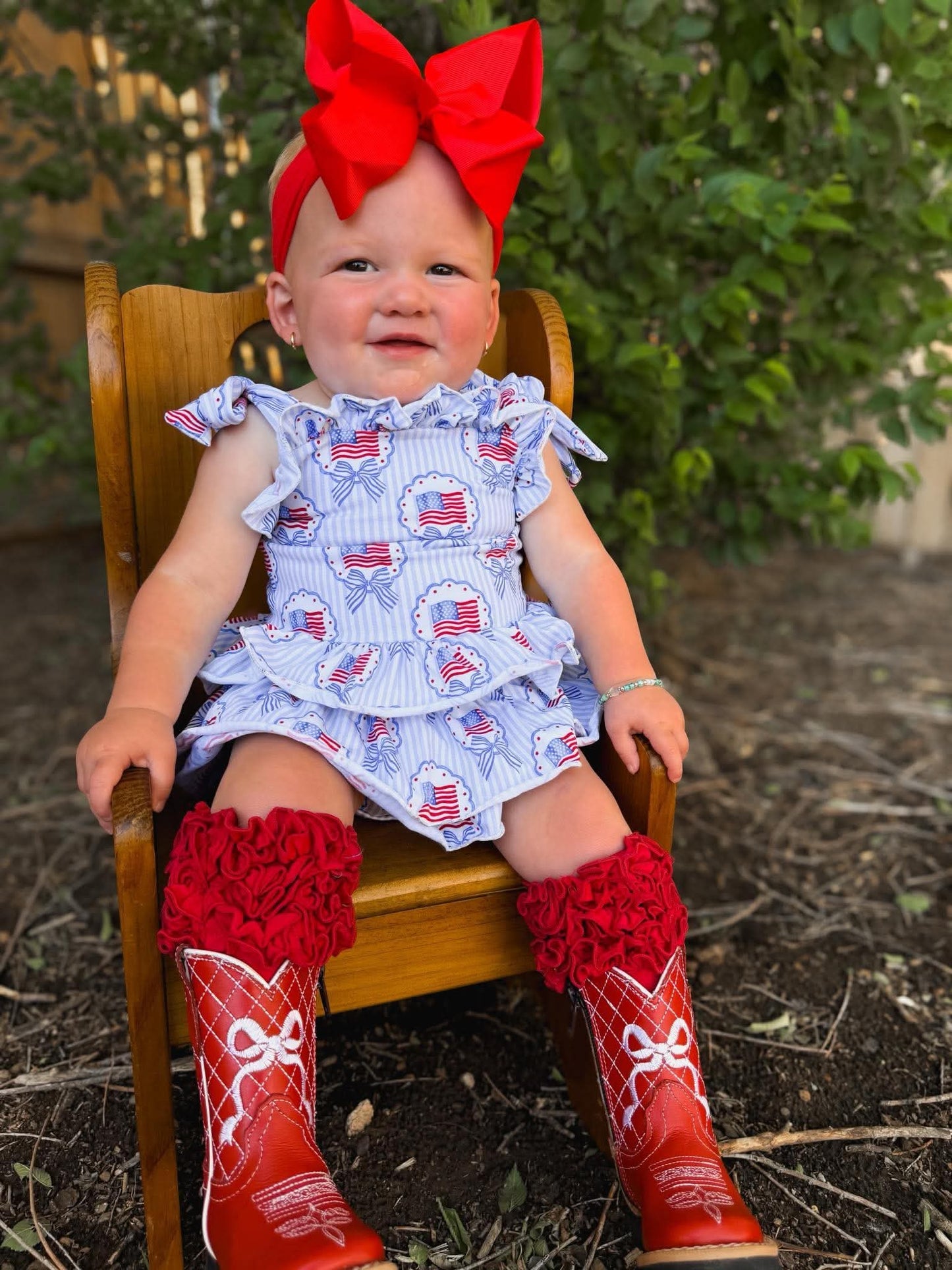 American Sweetheart ruffle romper -DS