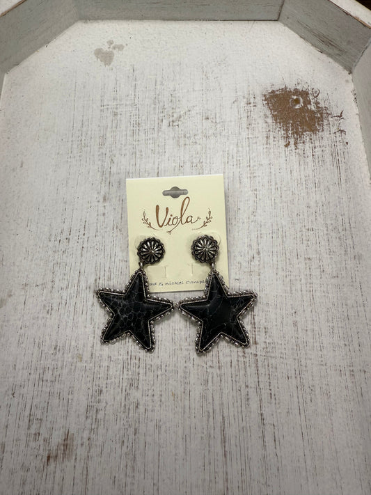 Western Star Earrings (5 colors) -DS