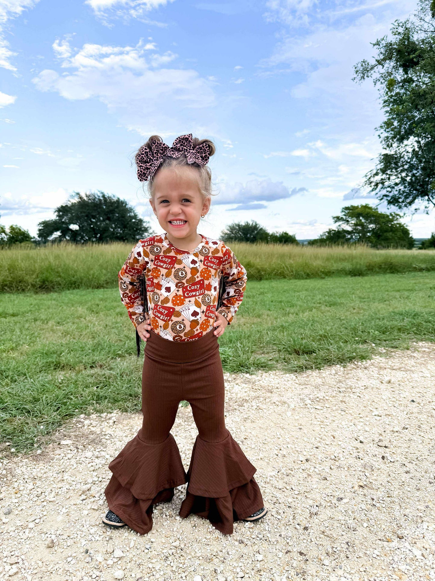 DS- Chocolate Brown Double Bell Bottoms