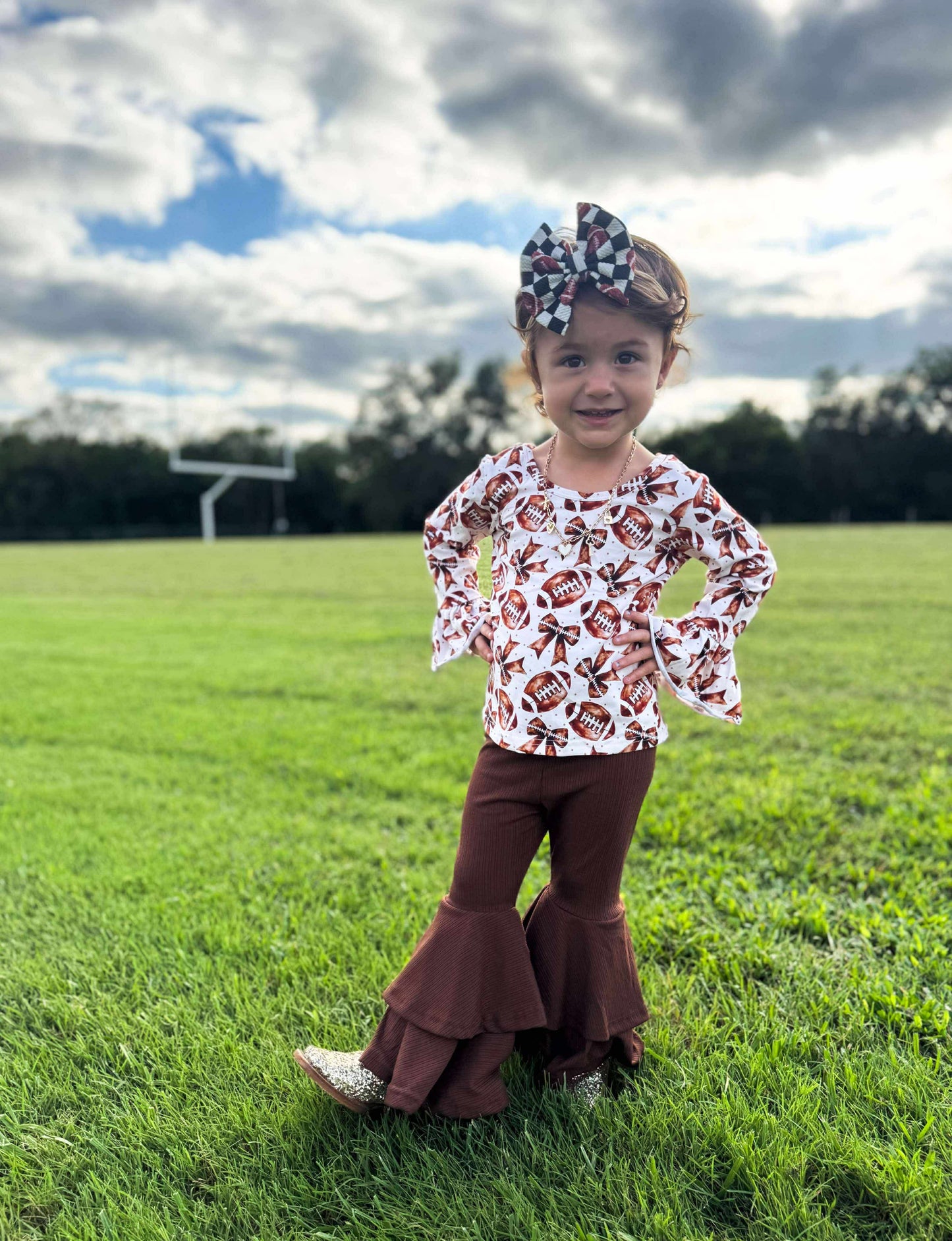 DS- Chocolate Brown Double Bell Bottoms