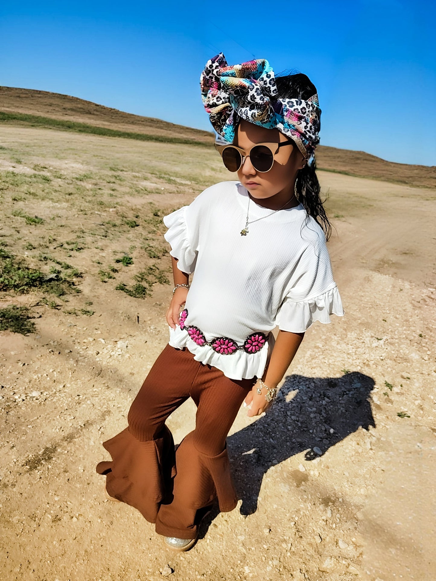 DS- Chocolate Brown Double Bell Bottoms