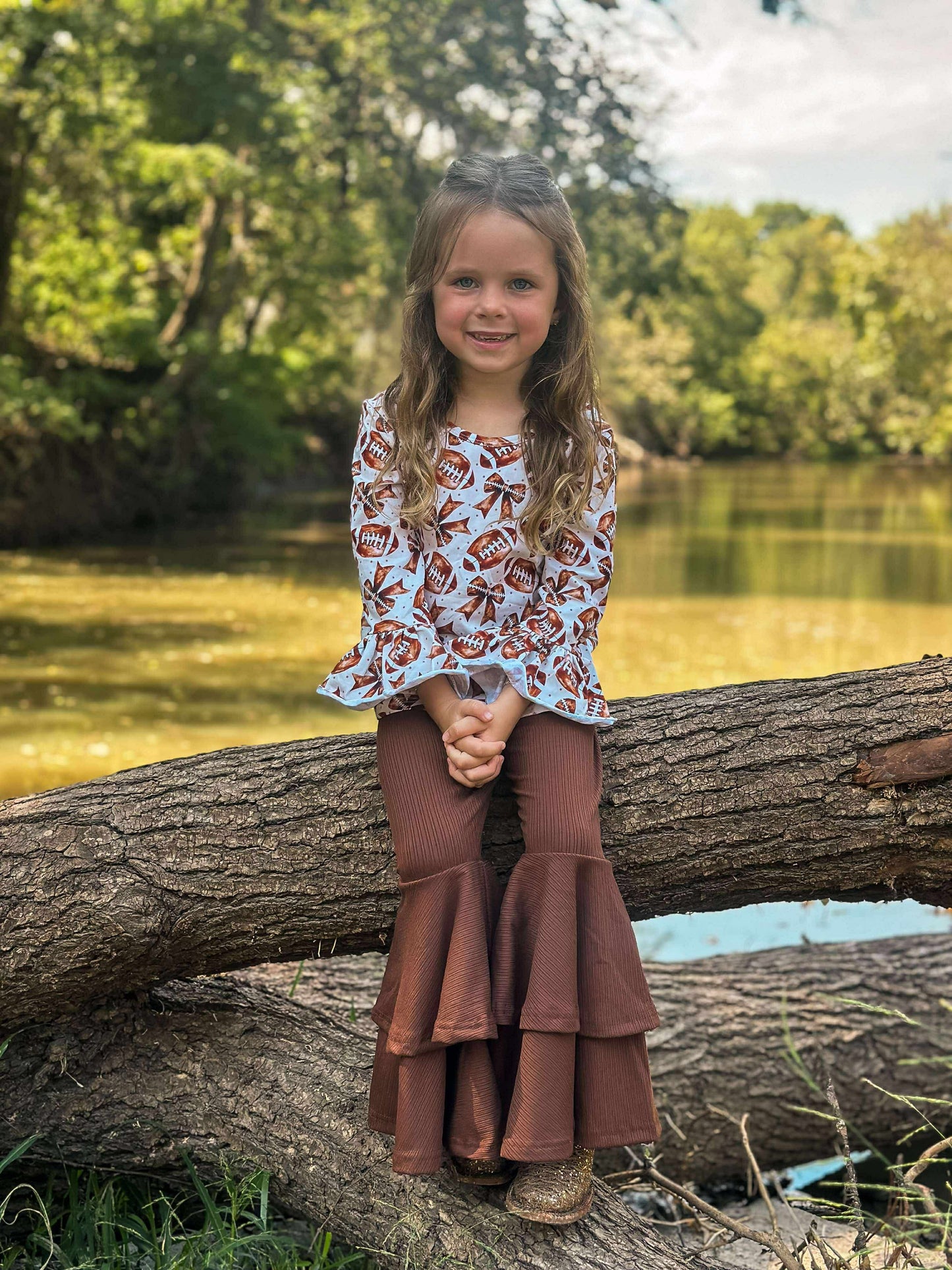 DS- Chocolate Brown Double Bell Bottoms