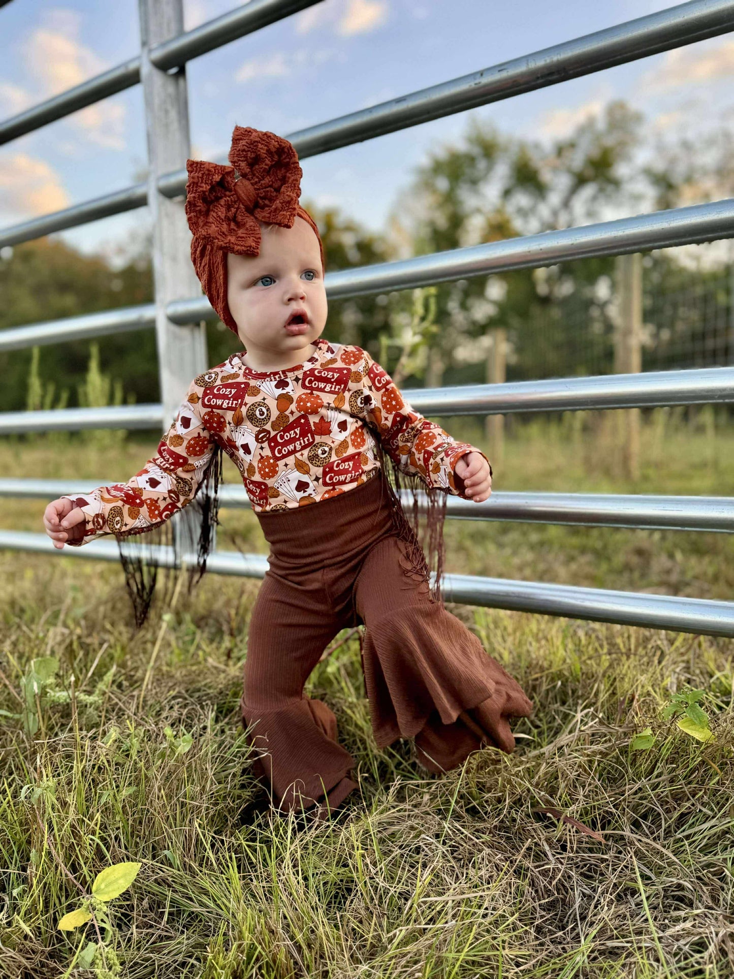 DS- Chocolate Brown Double Bell Bottoms