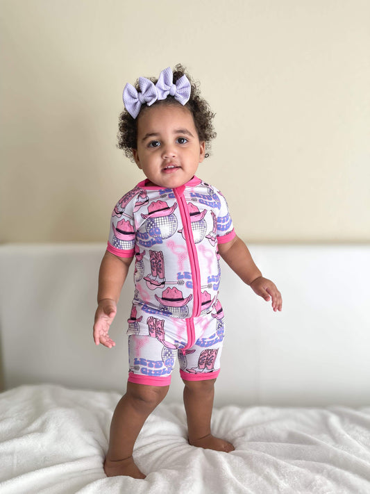 Let’s Go Girls Bamboo Shortie Romper -DS