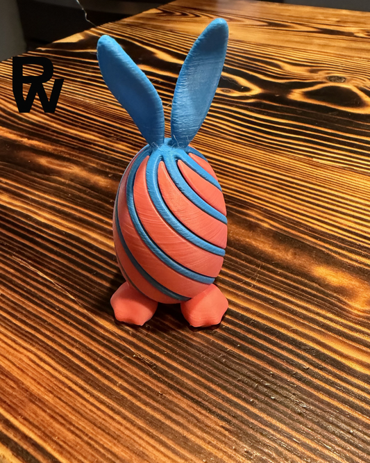 Easter Spiral Fidget Egg- Pink & Blue RTS