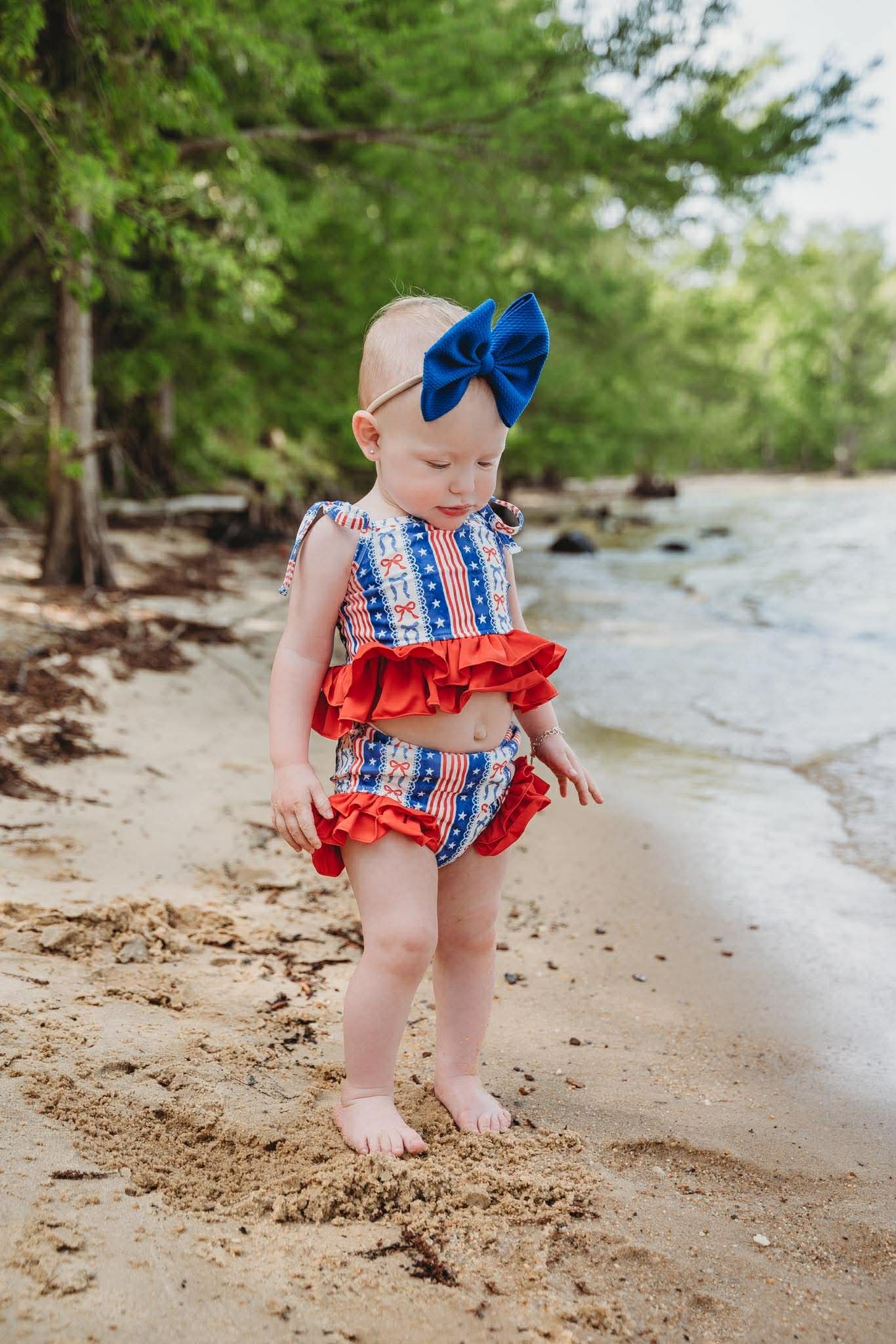 Little Miss America 2 Piece Swim Suit -DS