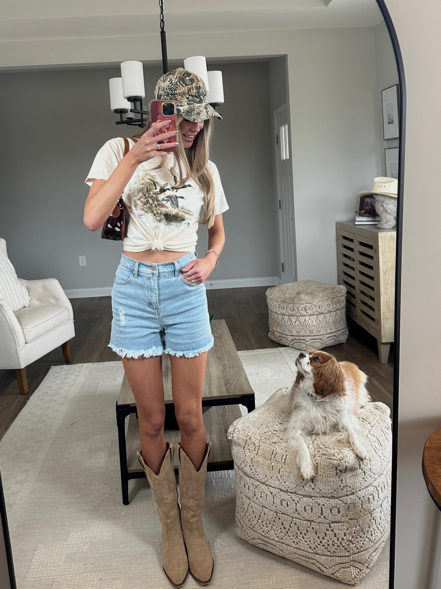 Brooke High Waisted Denim Shorts -DS
