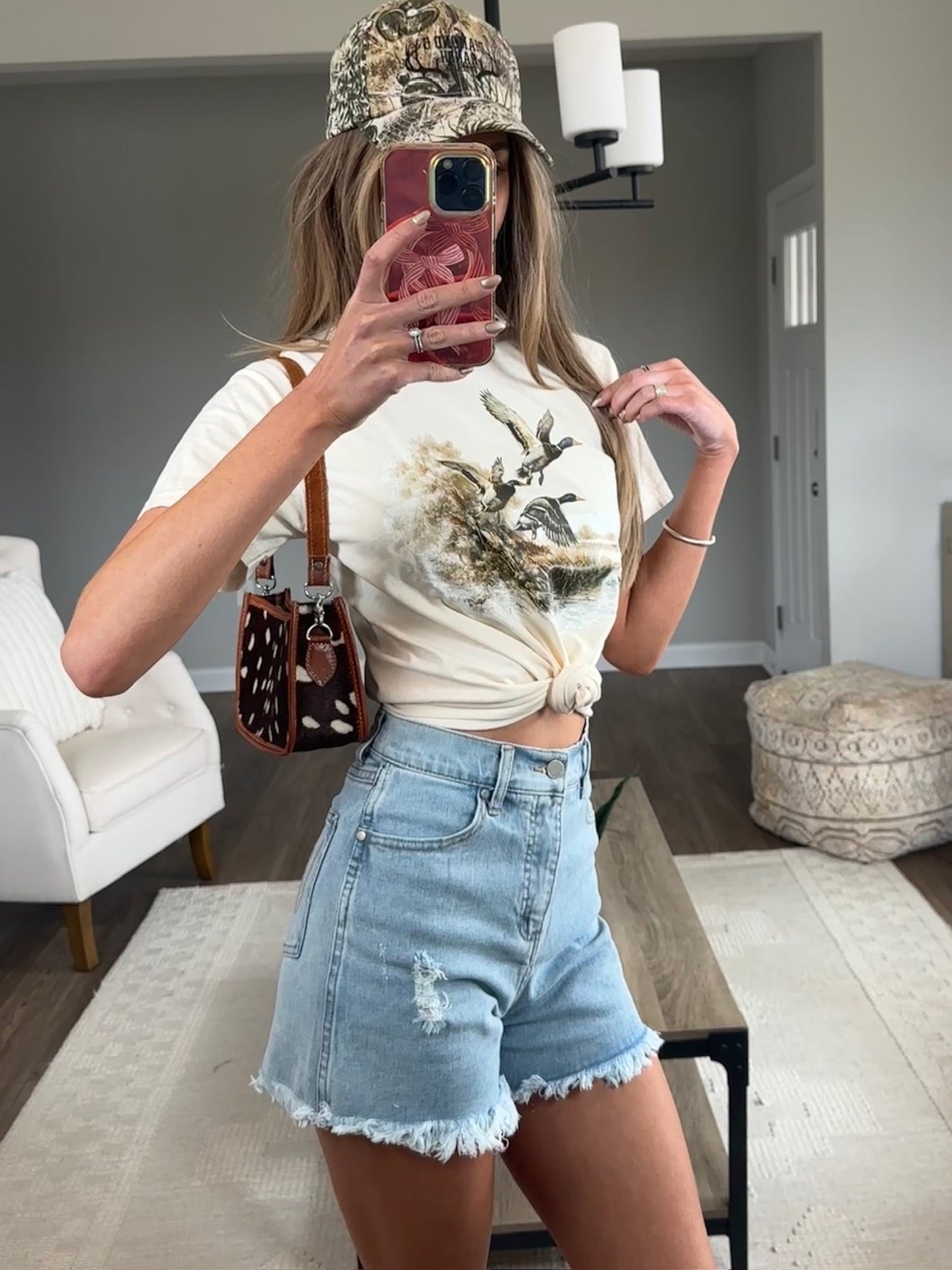 Brooke High Waisted Denim Shorts -DS