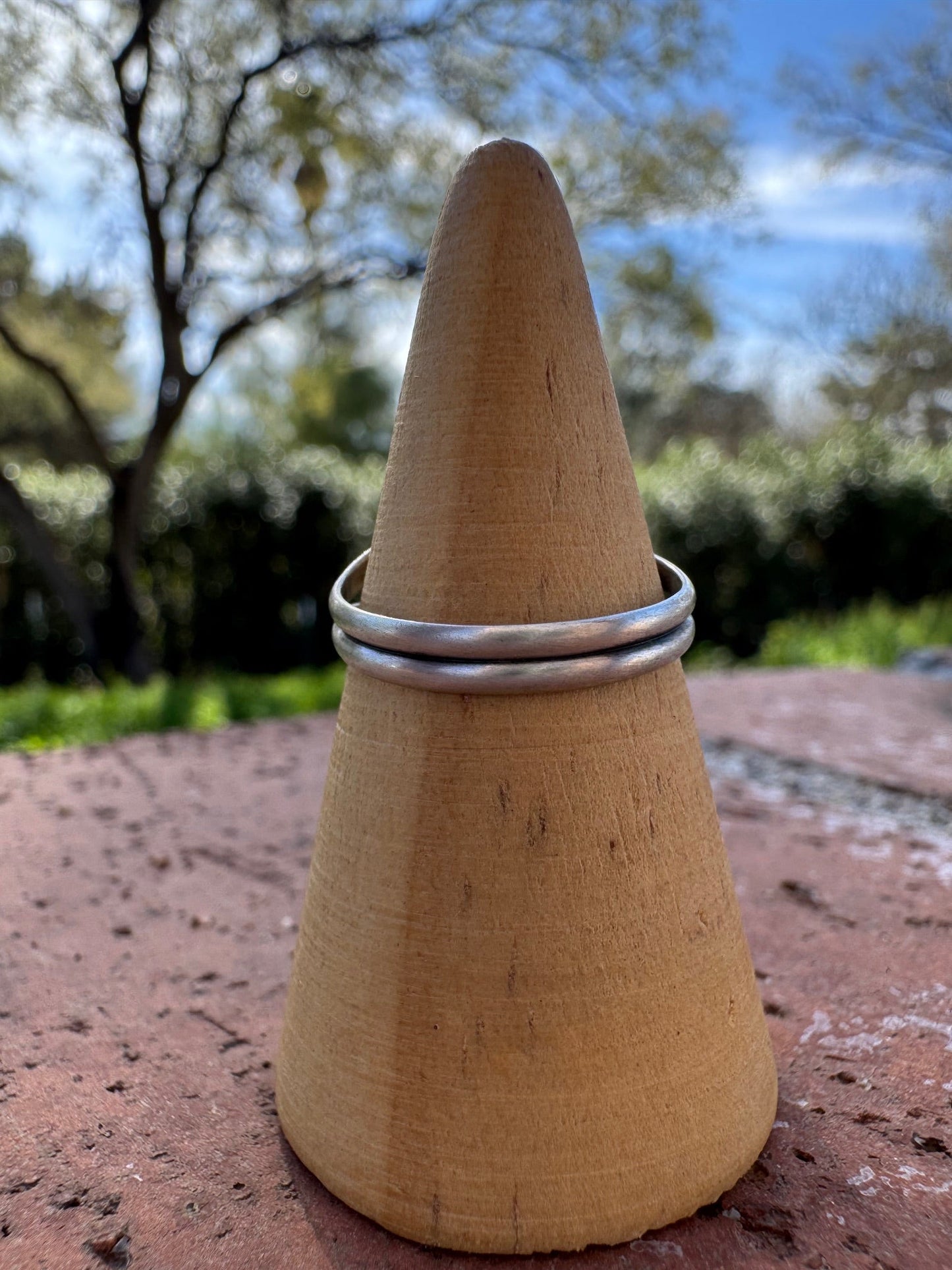 Handcrafted Teardrop Golden Hills Turquoise & Sterling Silver Ring -DS