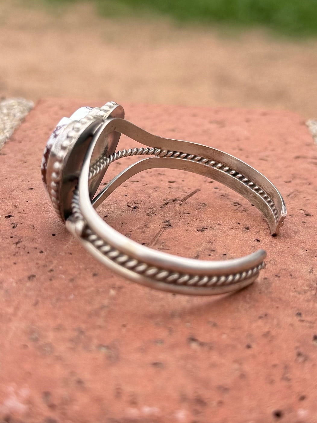 Handcrafted Sterling Silver Wild Horse Cuff Heart Bracelet by Samson Edsity -DS