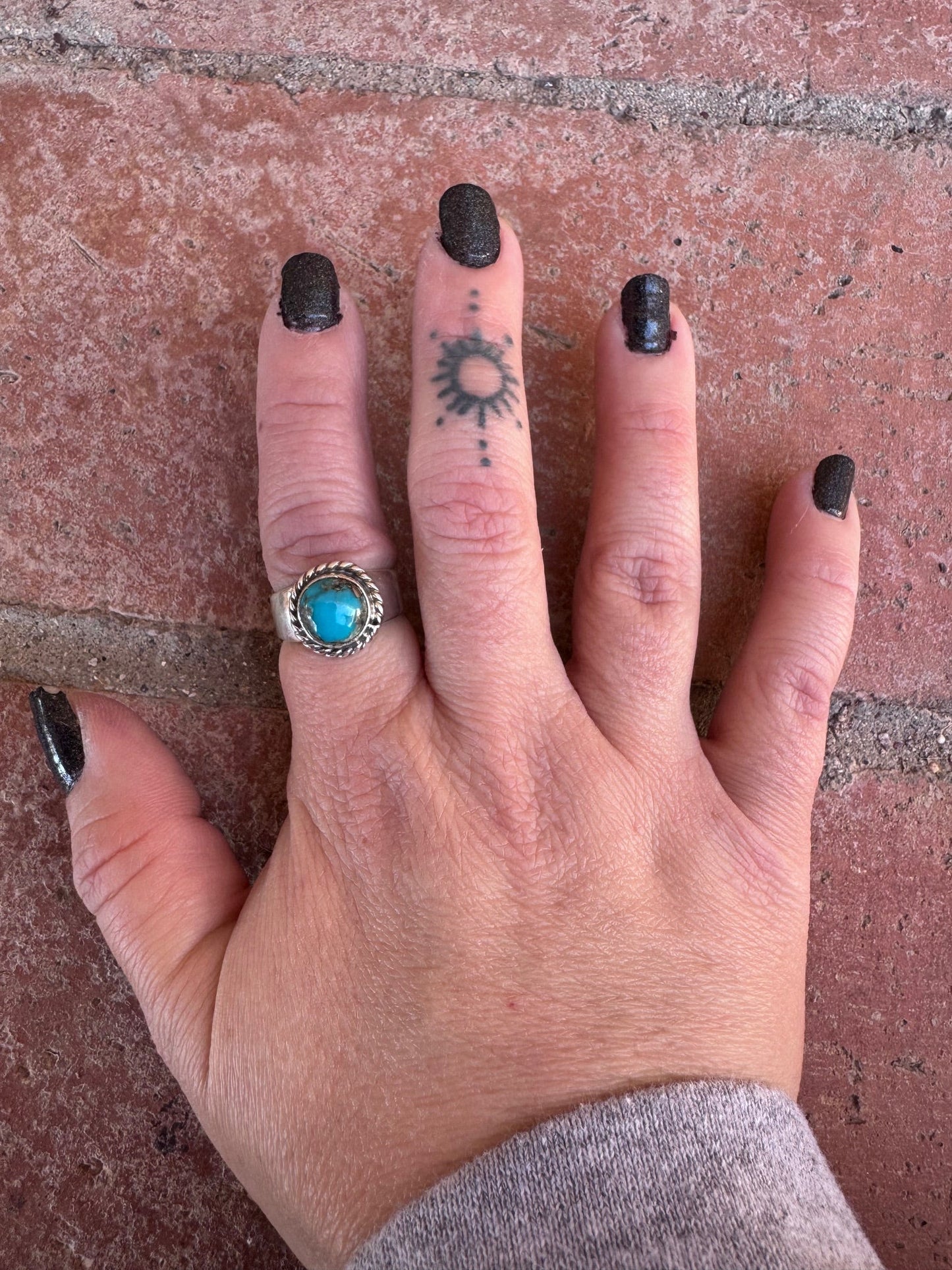 Handcrafted Sterling Silver & Turquoise Ring -DS