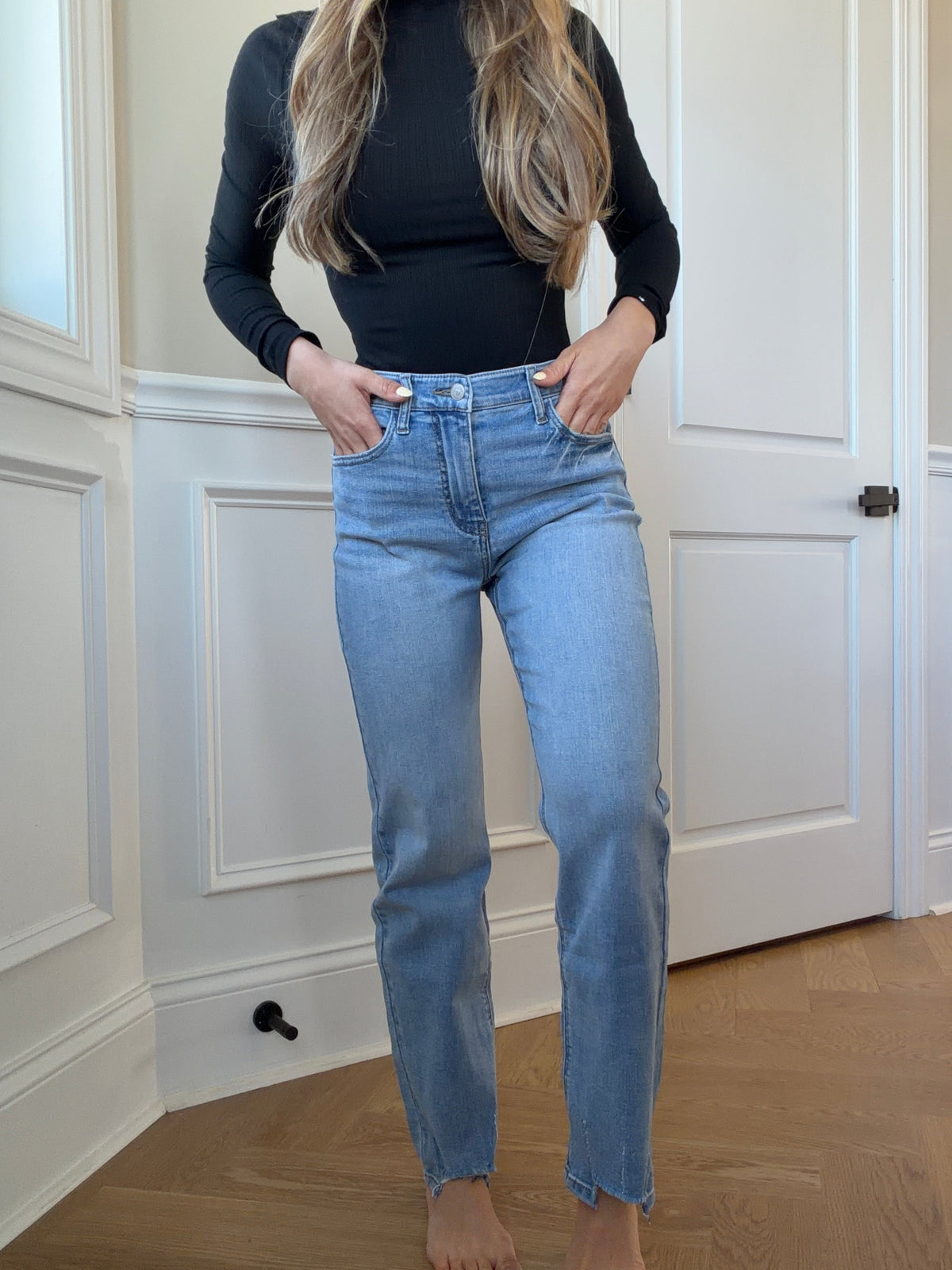 Jupiter High Rise Straight Leg Jeans -DS