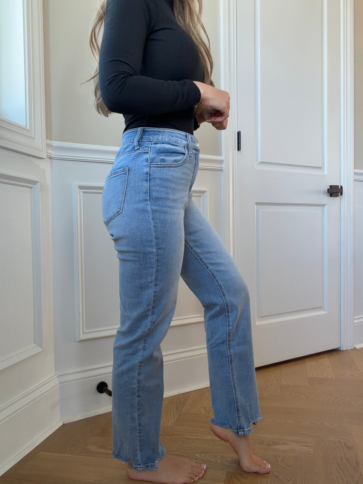 Jupiter High Rise Straight Leg Jeans -DS