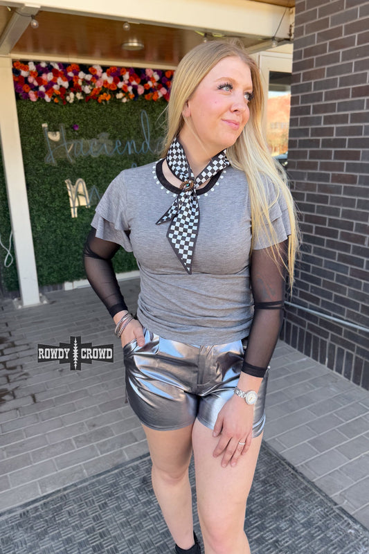 Mustang Mesh Sleeve Top -DS