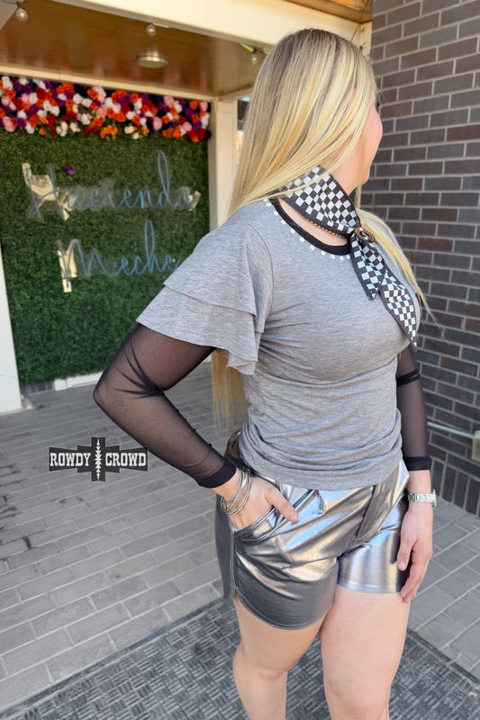 Mustang Mesh Sleeve Top -DS