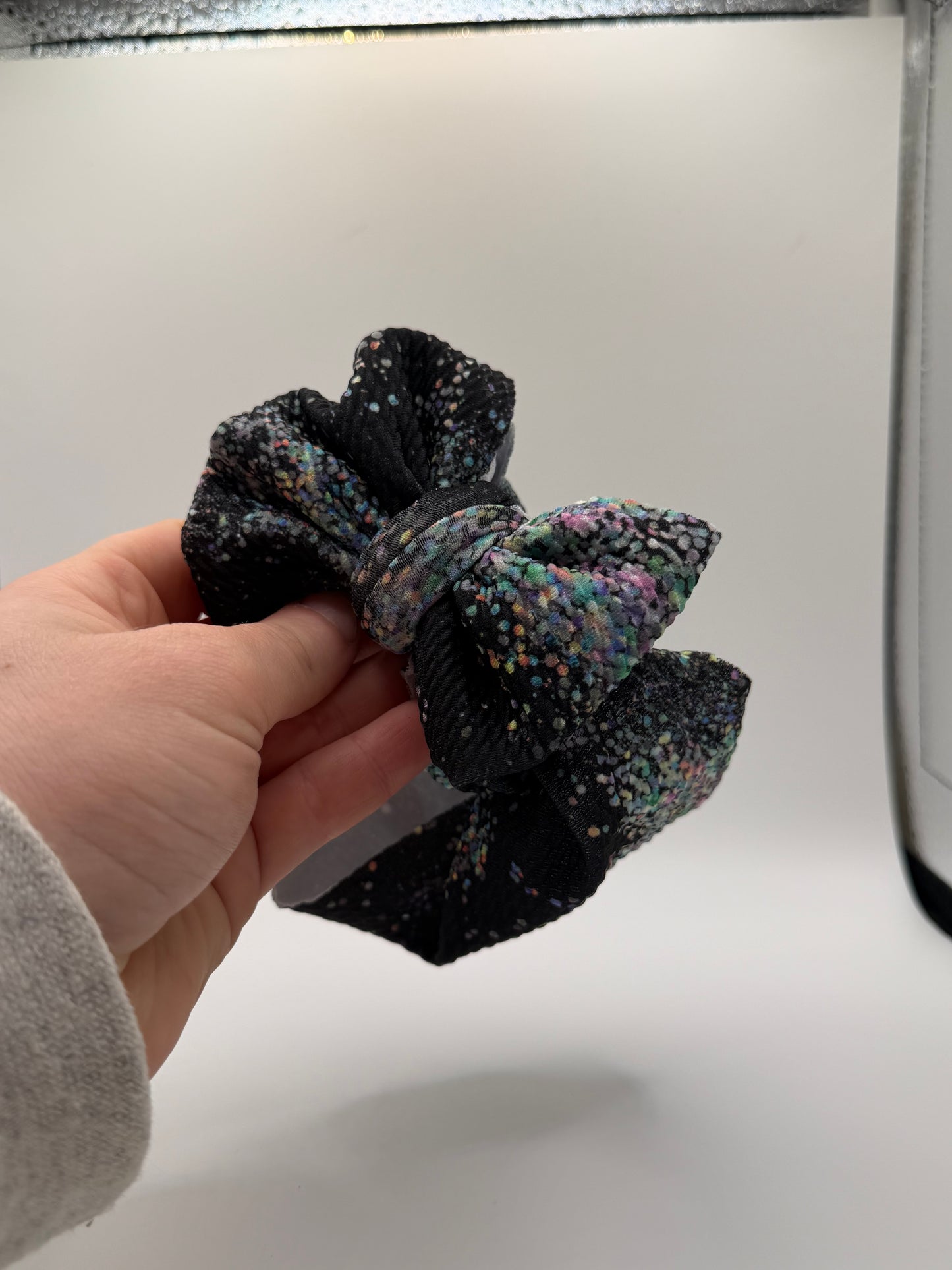 SPARKLE BOW 5'' Band Newborn  - RTS