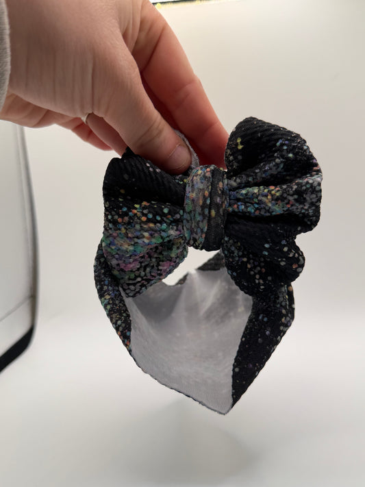 SPARKLE BOW 5'' Band Newborn  - RTS