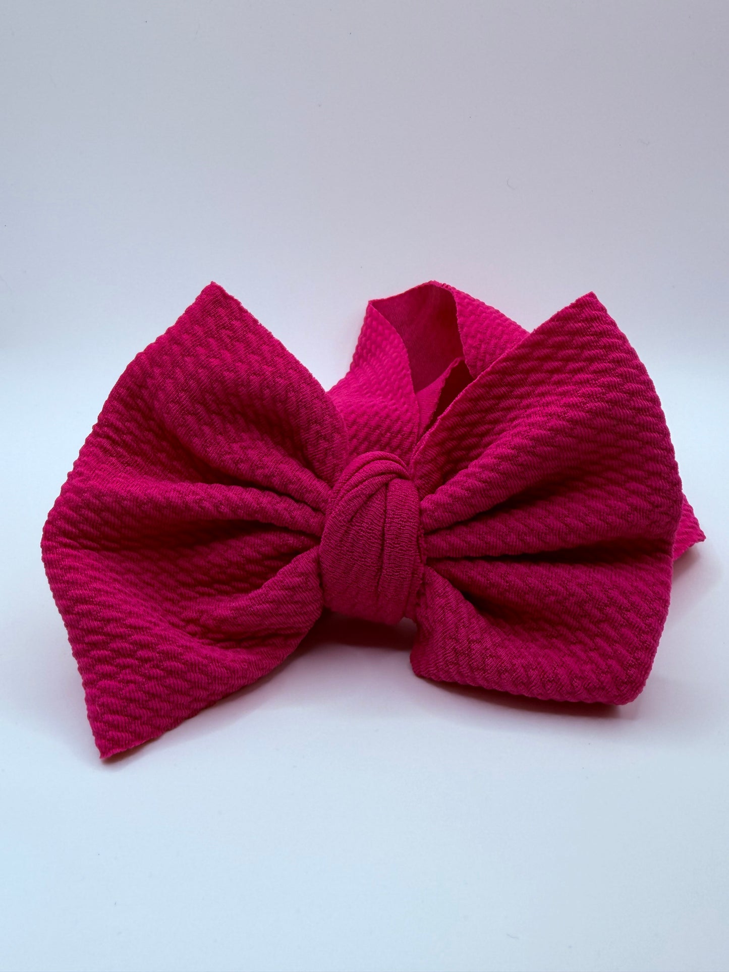 Fushia 5'' Bow Band 3-6mo -RTS