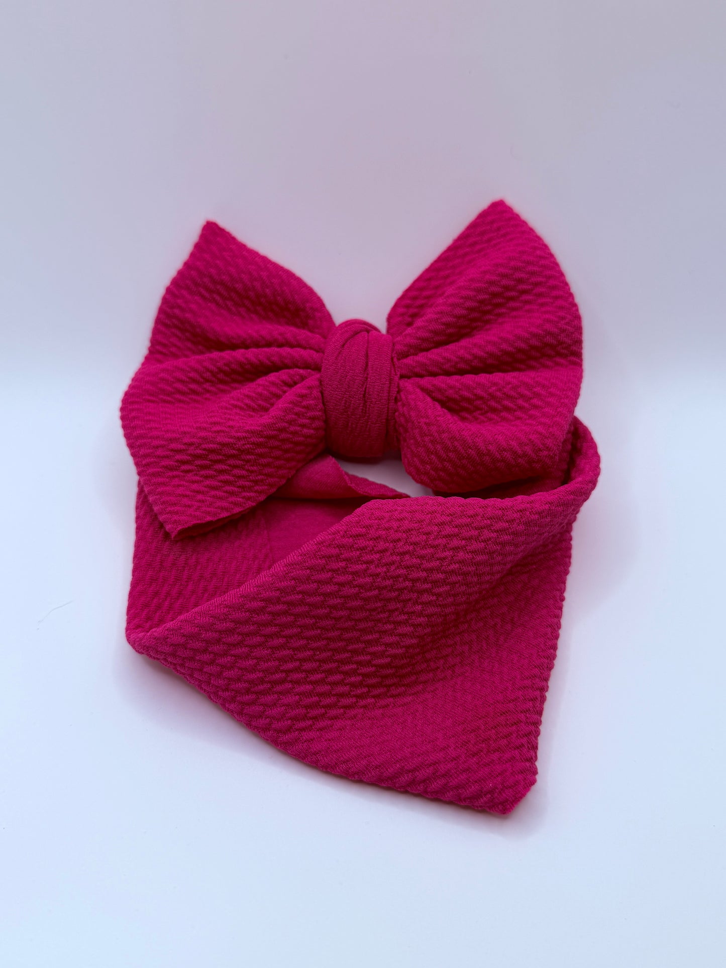 Fushia 5'' Bow Band 3-6mo -RTS