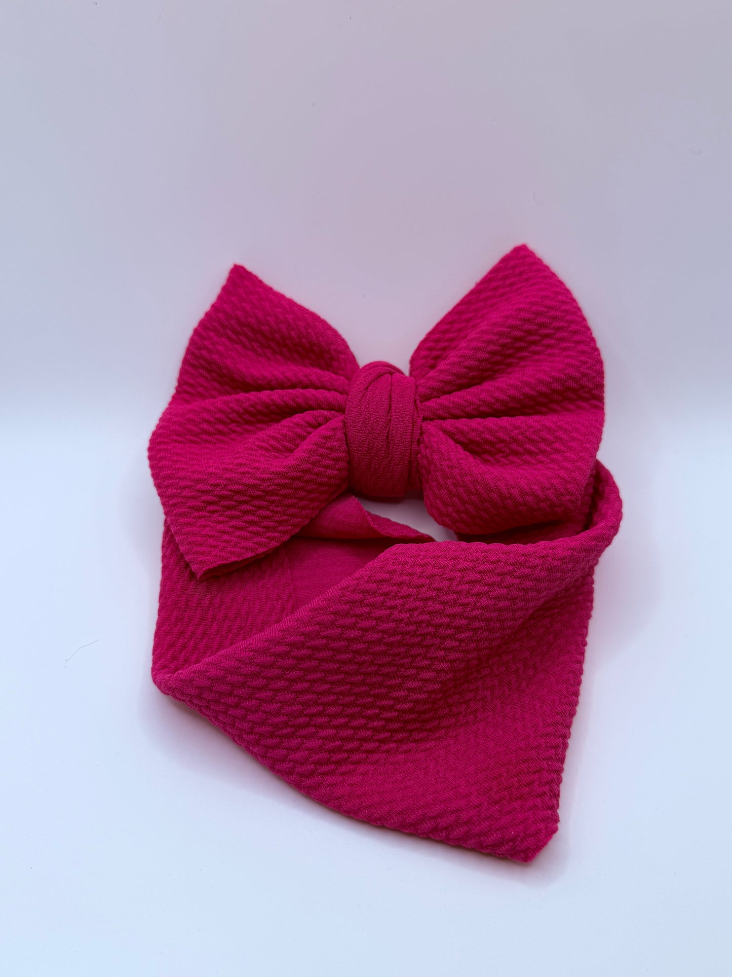 Fushia 5'' Bow Band 3-6mo -RTS
