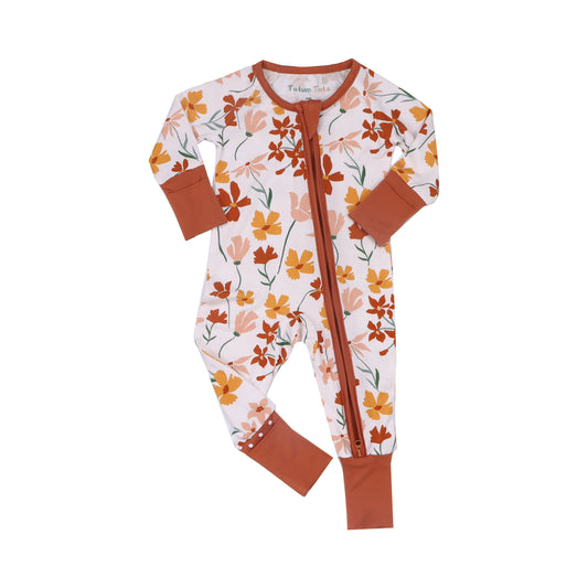 Autumn Blooms Bamboo Romper -DS