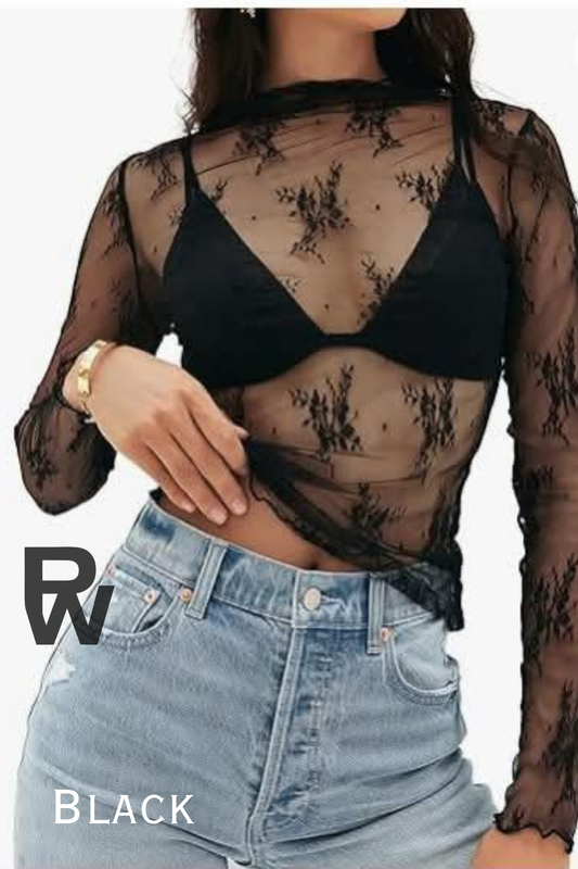 PREORDER- Spring Lace Mesh Tops