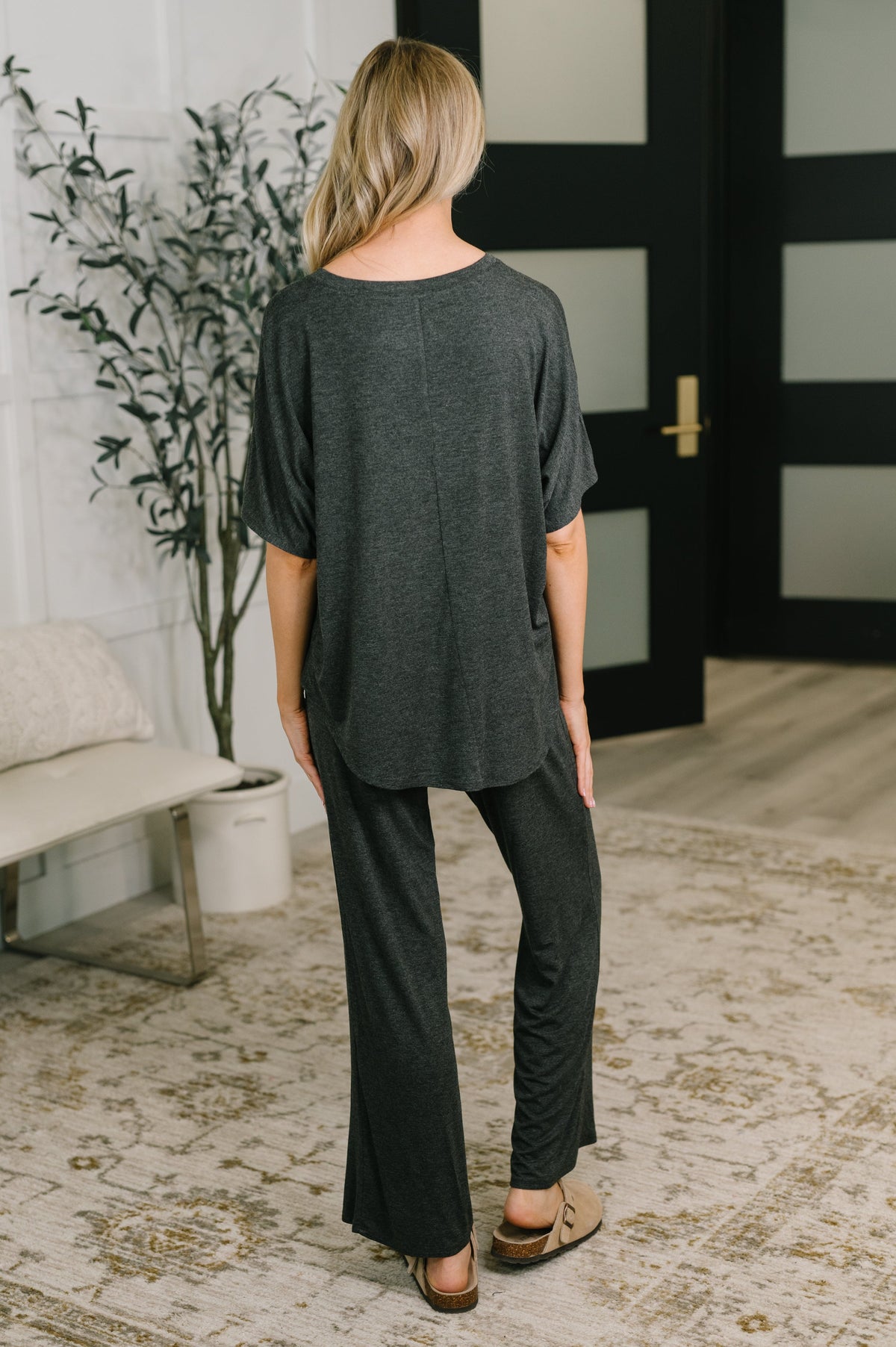 Ol' Reliable Top and Bottom Lounge Set in Charcoal -DS