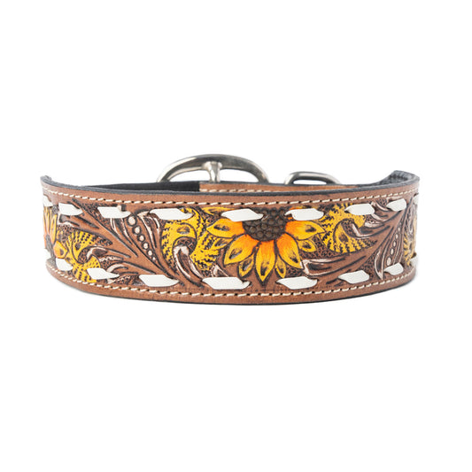 Prairie Sunflower Trail Dog Collar in Sandstone -DS
