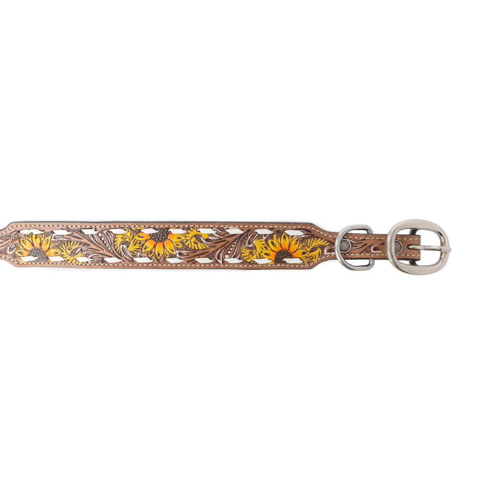 Prairie Sunflower Trail Dog Collar in Sandstone -DS