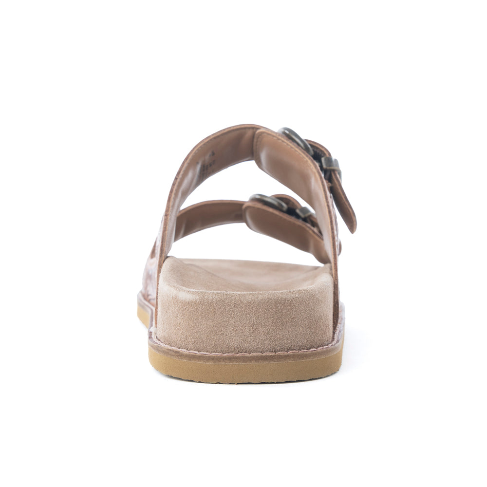 Myra Desert Fern Handtooled Leather Sandals in Autumn Tan -DS