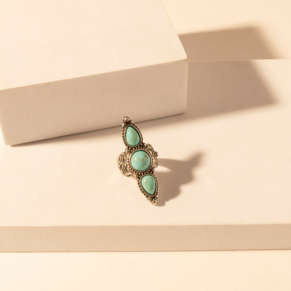 Myra Wildfire Turquoise adjustable Ring-DS