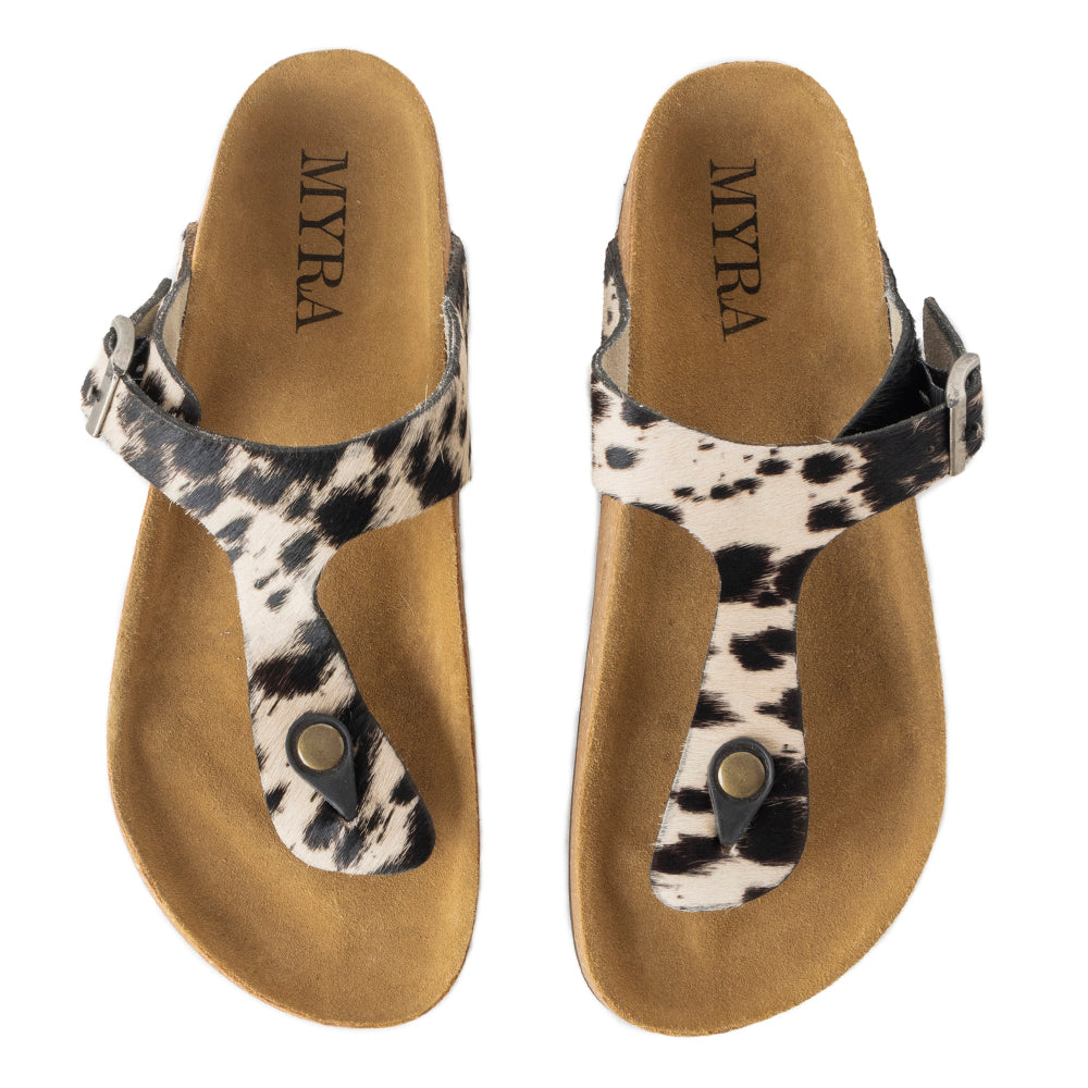 Myra Chino Hairon Leather Sandals for Women- DS