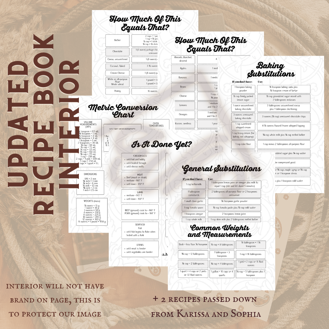 Recipe Book - Branded -DS